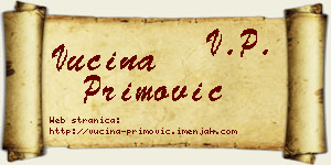 Vucina Primović vizit kartica